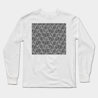 Abstract seamless monochrome pattern with ultimate grey watercolor triangles. Best for the print, fabric, poster, wallpaper, cover and packaging, wrapping paper. Long Sleeve T-Shirt